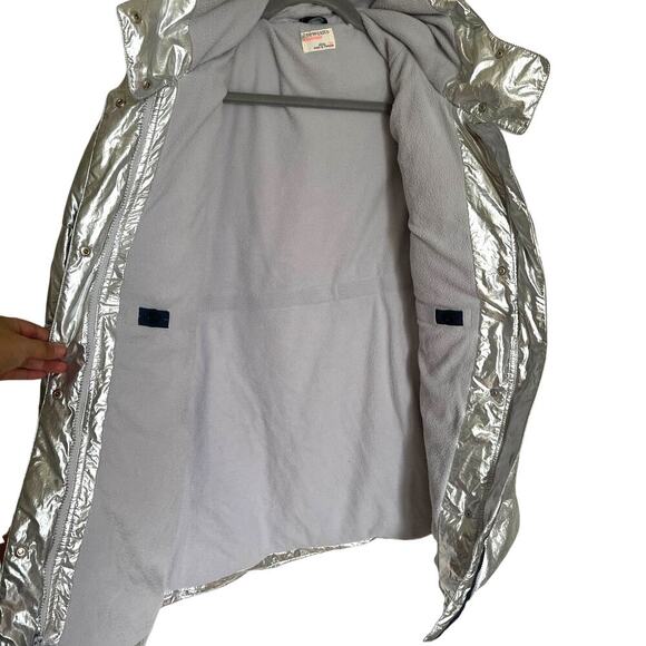 Crewcuts Girl Puffer Jacket with Hood Silver Size 14 - Picture 4 of 9